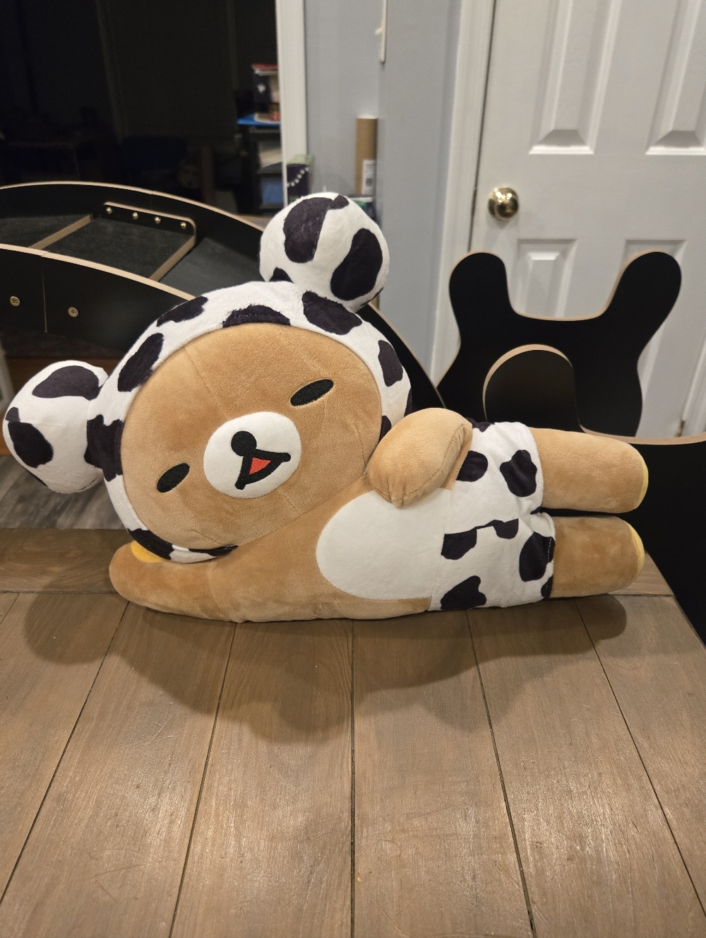 San-X Sanrio Rilakkuma Plush Toy Dressed in a Cow Costume Kawaii